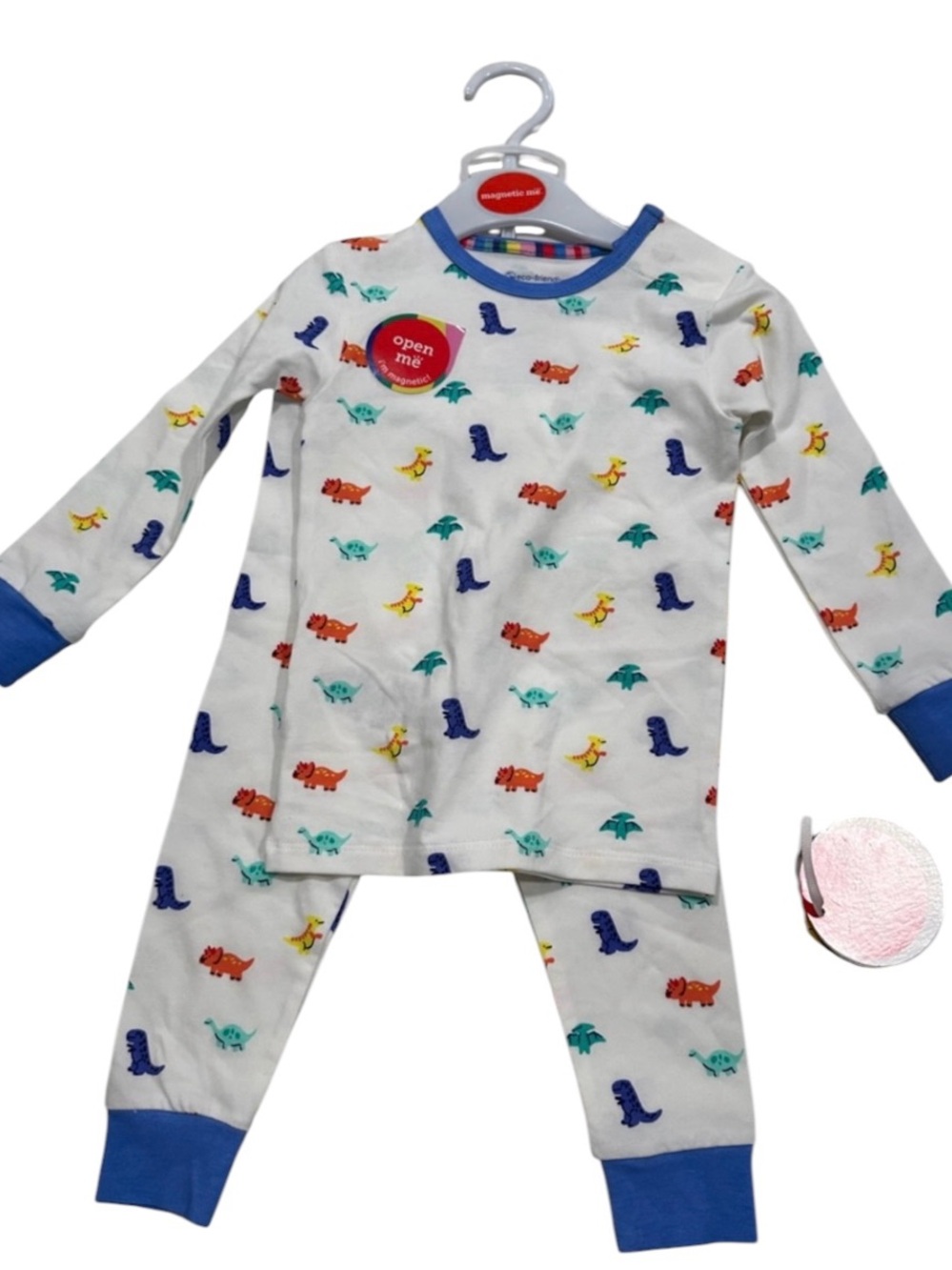 Magnetic Me 2-Piece Dinosaur Graphic Print Long Sleeve Cotton Pajama Set 12-18M